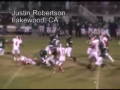 RB Justin Robertson of Lakewood HS, CA punishing t