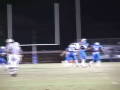 Georgetown player runs towards end zone, but caugh