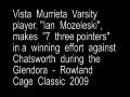 Ian Mozeleski - Vista Murrieta CA 09-10 Basketball