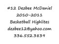 #12 Dezbee McDaniel 2011 Basketball Highlights