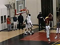Jordan Daniels two hand dunking in warmups